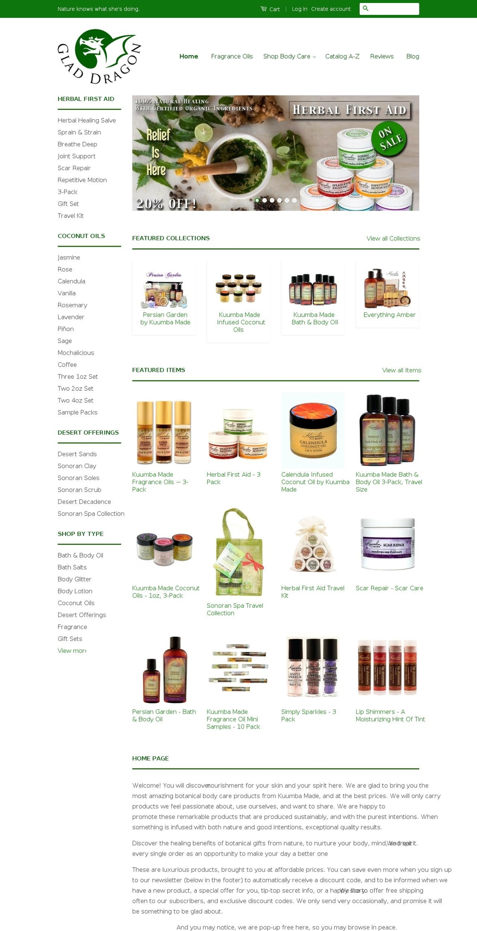 gladdragon.com shopify website screenshot