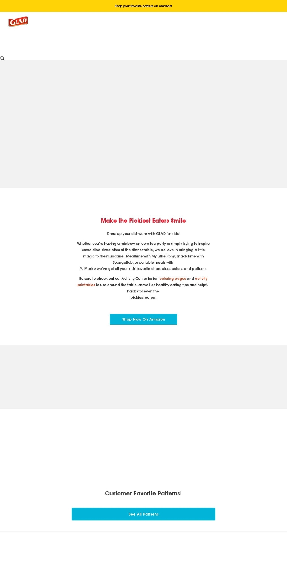 gladforkids.com shopify website screenshot