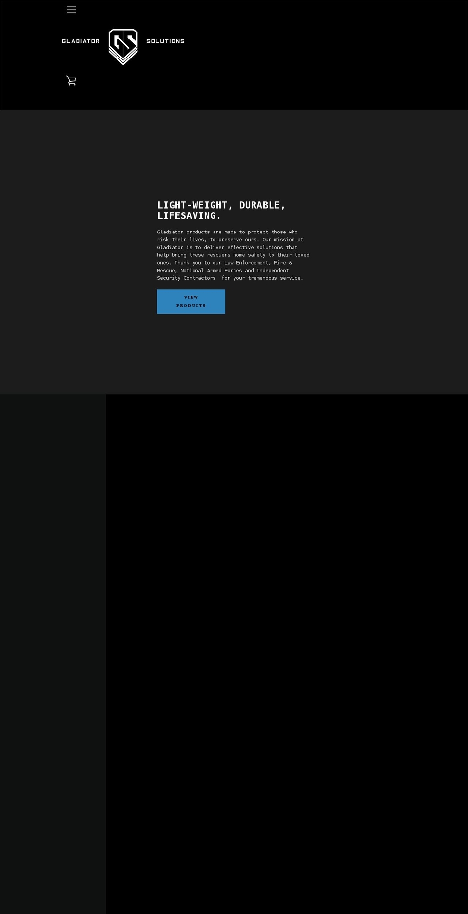 gladiatorsolutions.com shopify website screenshot