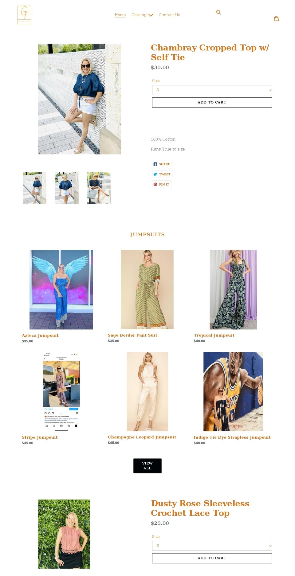 gladivafashion.com shopify website screenshot