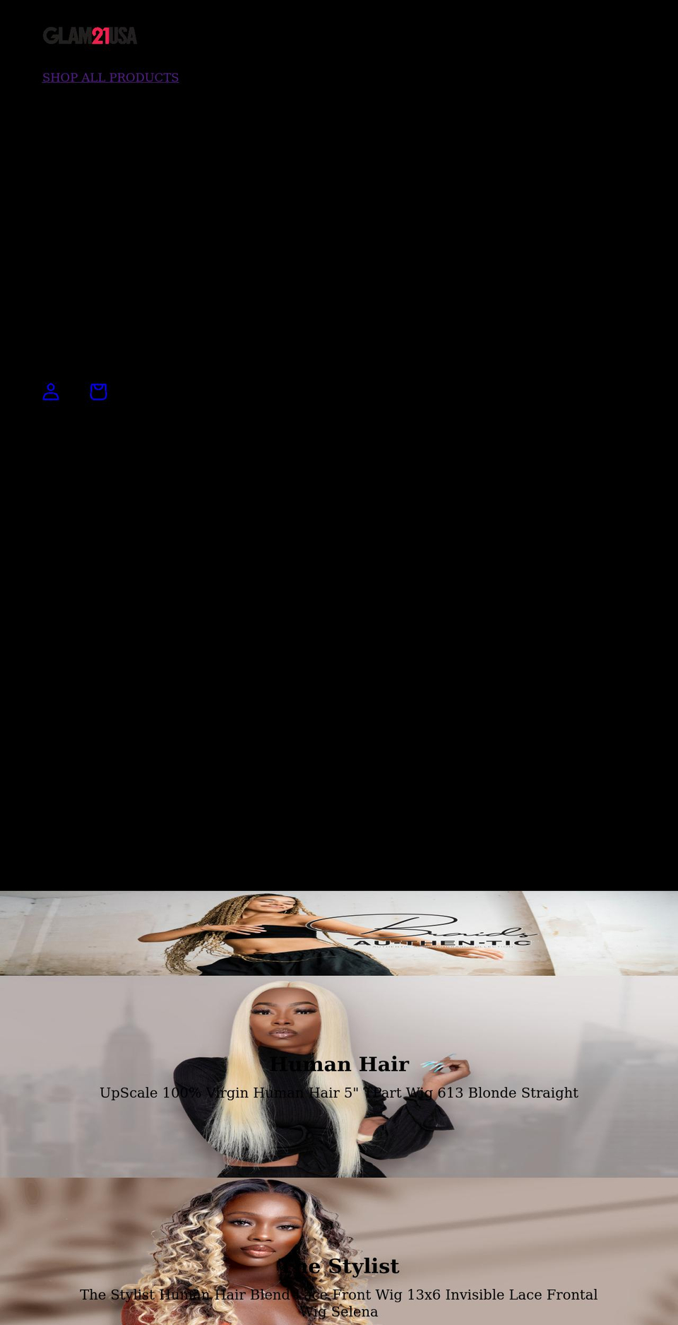 glam21usa.com shopify website screenshot