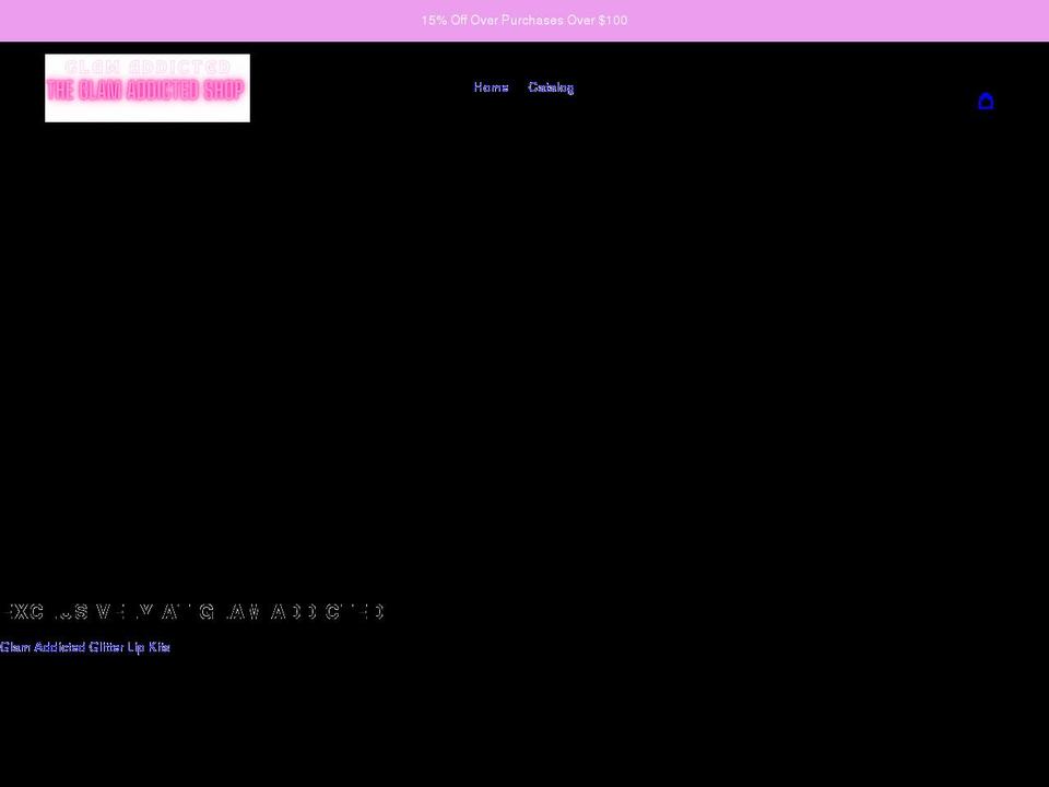 glamaddictedmakeup.com shopify website screenshot
