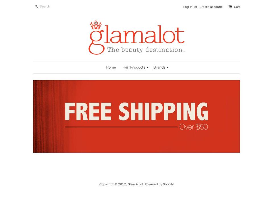 glam Shopify theme site example glamalot.com