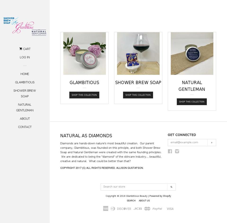 glambitio.us shopify website screenshot