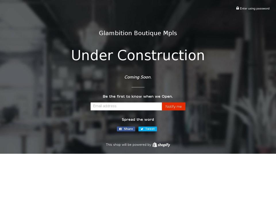 glambitionboutiquempls.com — Shopify storefront screenshot
