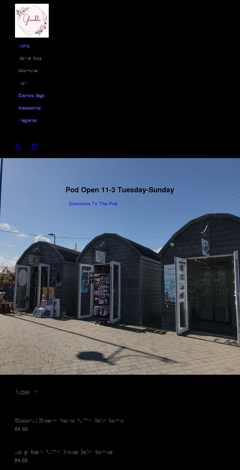 glamble.co.uk shopify website screenshot