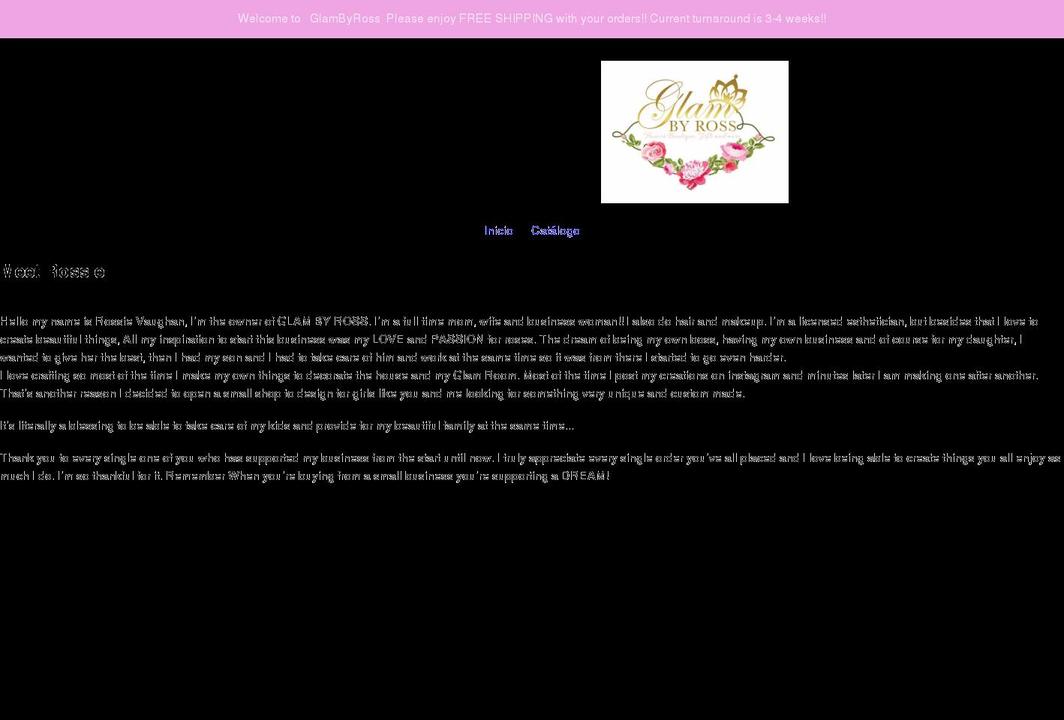 glambyross.com shopify website screenshot