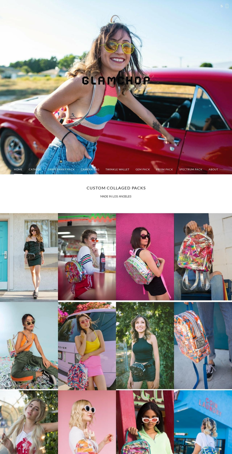 glamchop.com shopify website screenshot