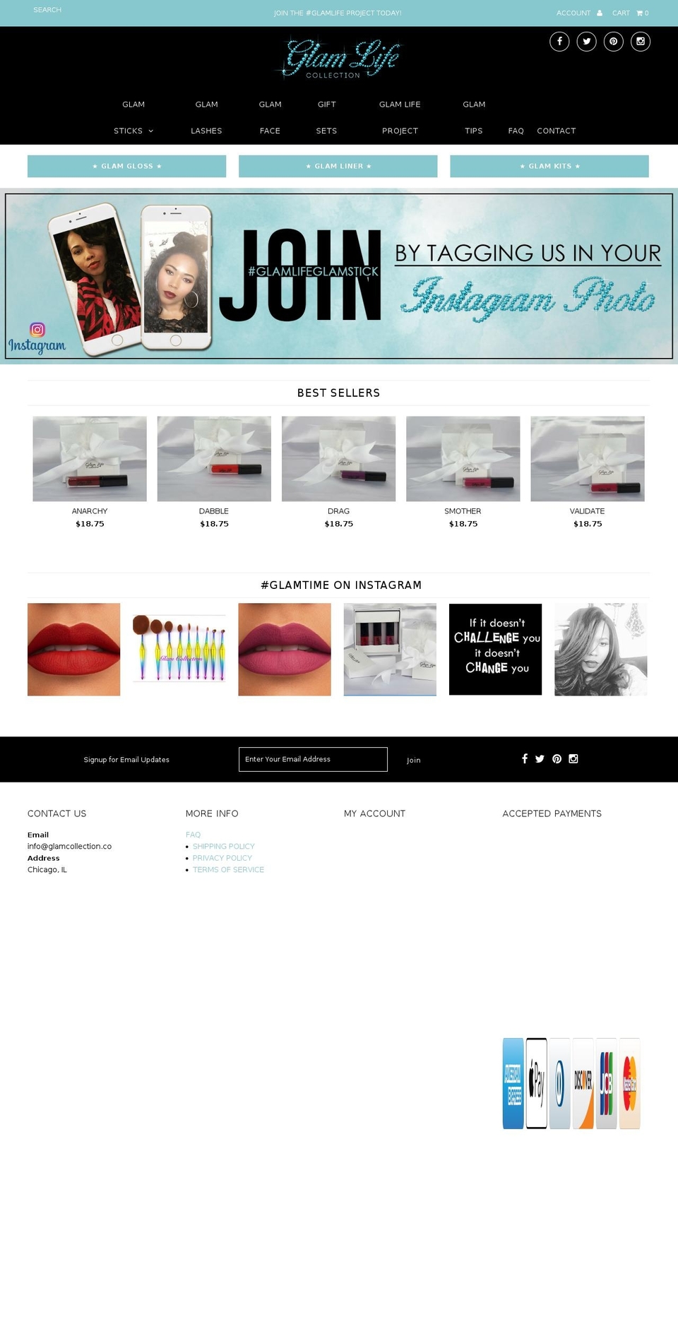 glamcollection.co shopify website screenshot