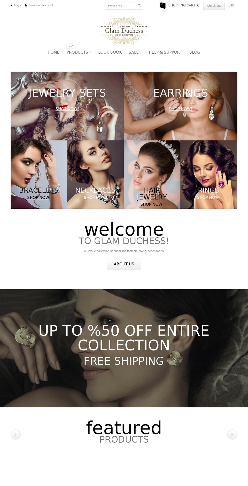 theme108 Shopify theme site example glamduchess.com