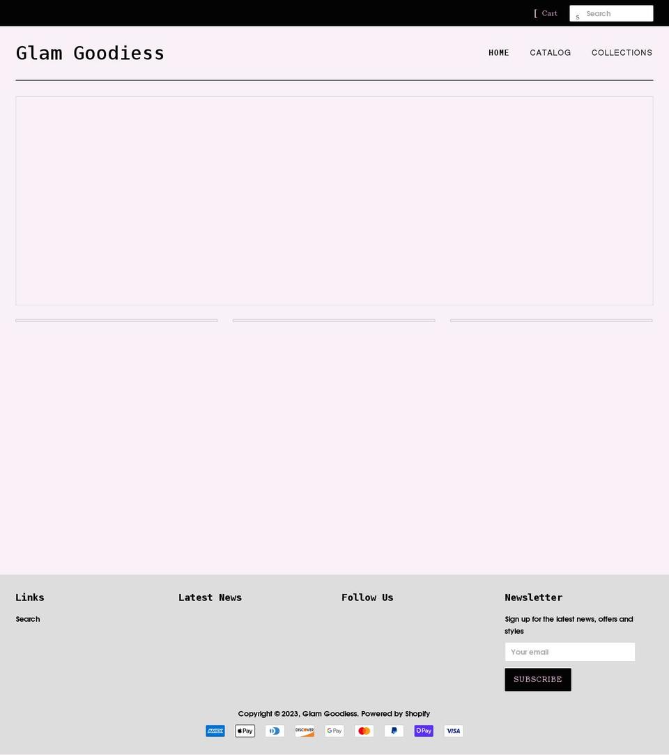glam Shopify theme site example glamgoodiess.com