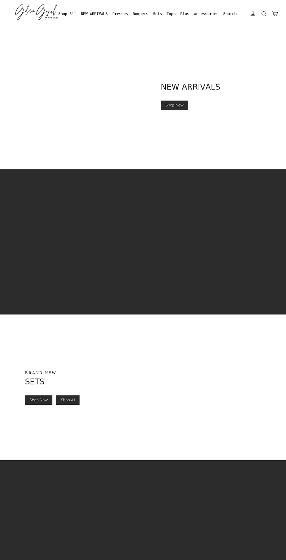 glamgyulapparel.com shopify website screenshot