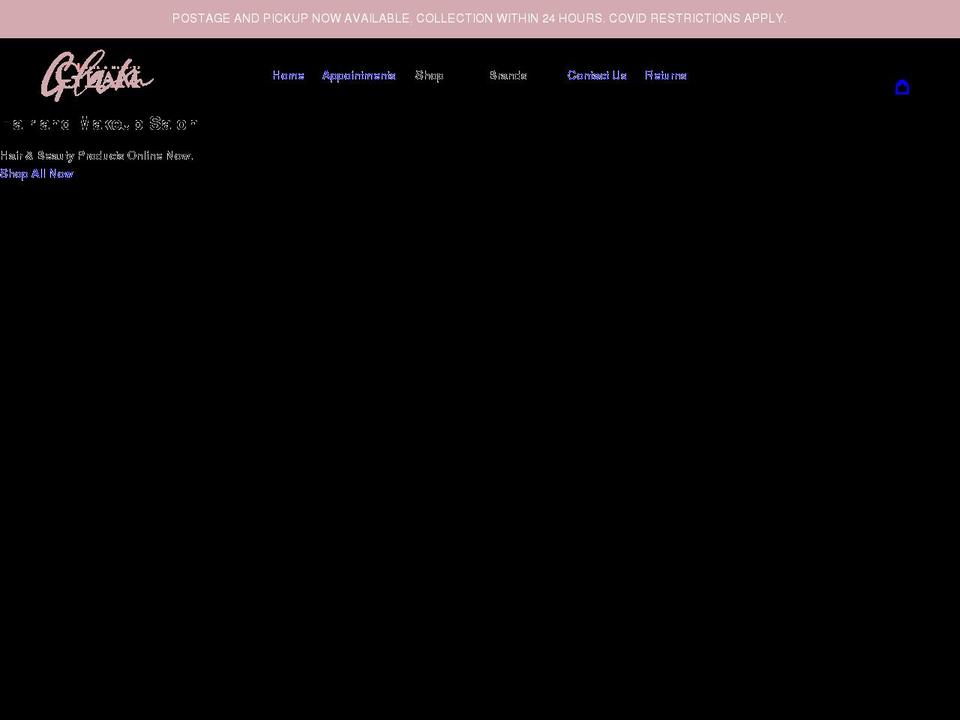 glamhairomagh.co.uk shopify website screenshot