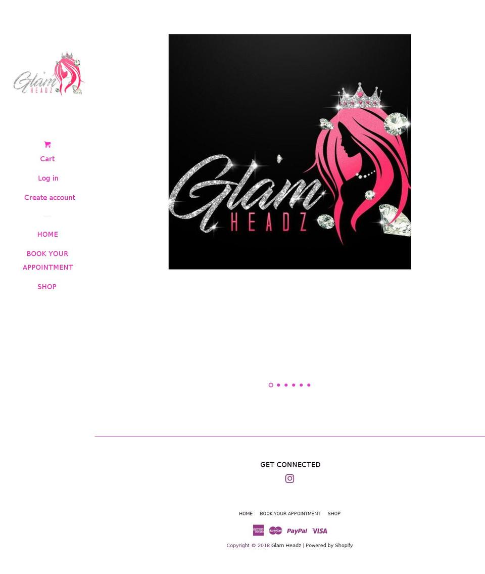 Pop with Installments message Shopify theme site example glamheadz.com