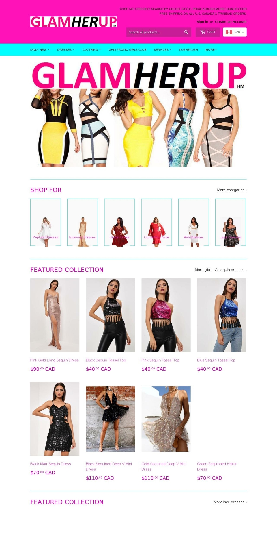 glamheruphm.com — Shopify storefront screenshot