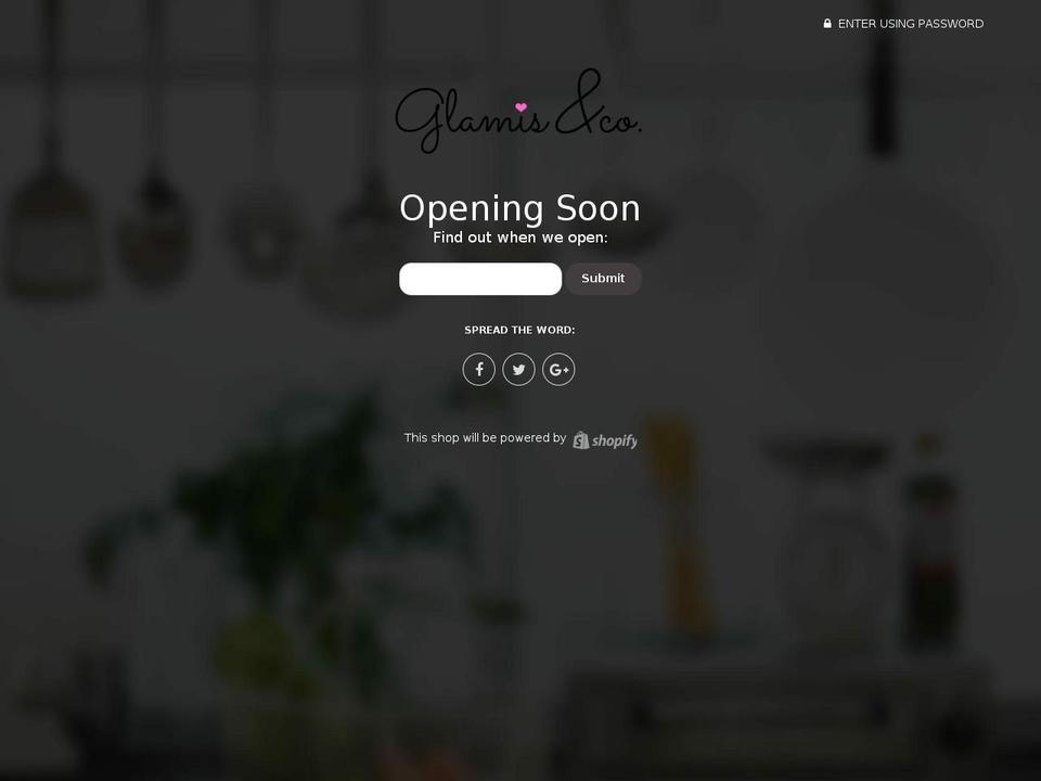 glamisandco.com — Shopify storefront screenshot