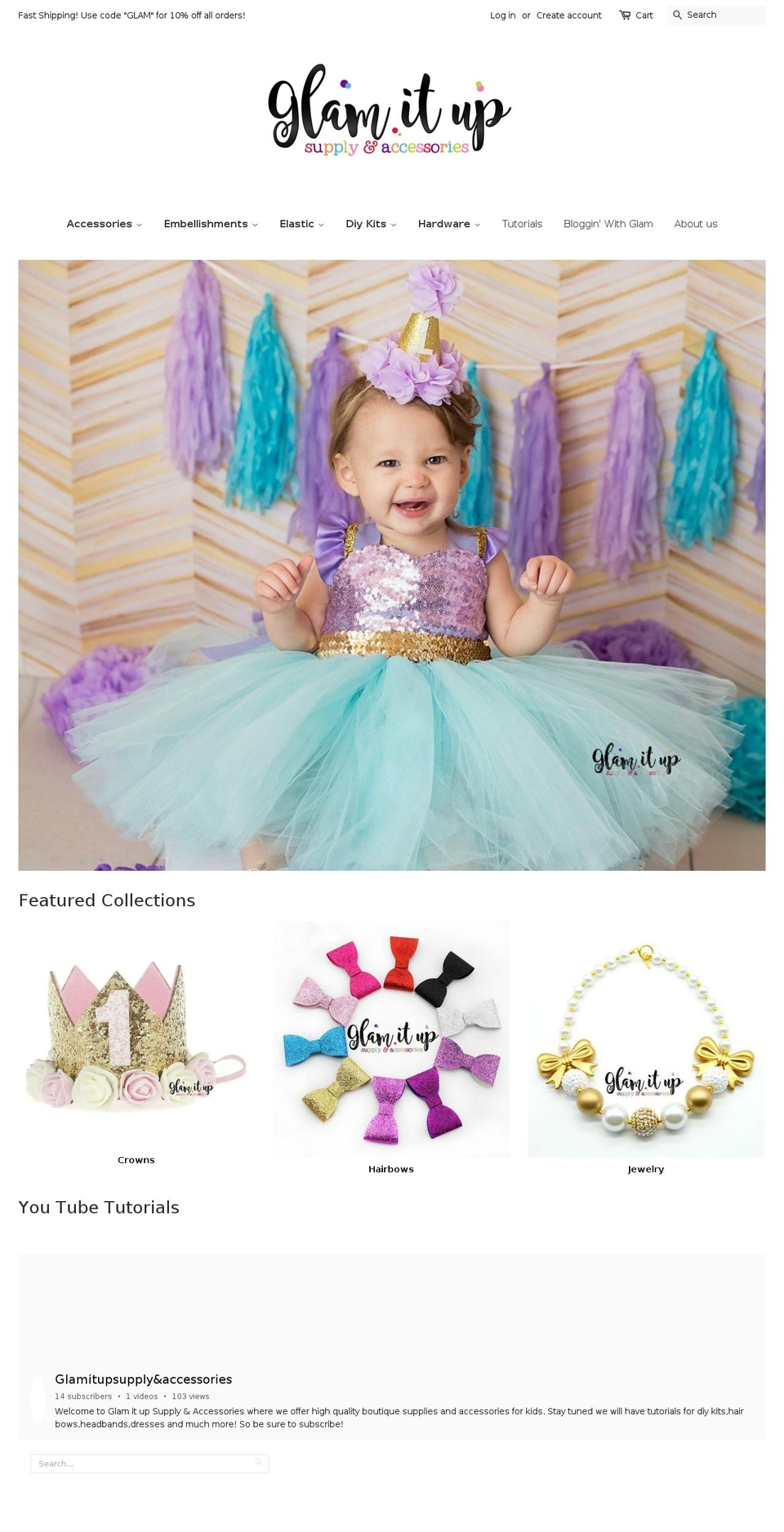 glamitupsupply.com shopify website screenshot