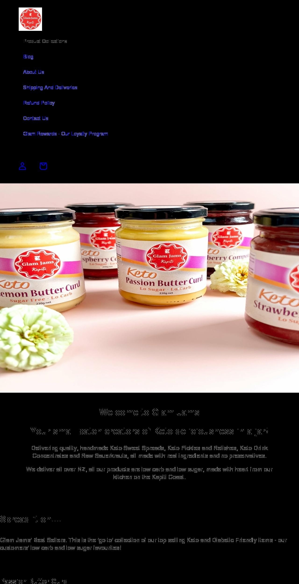 glamjamskapiti.com — Shopify storefront screenshot