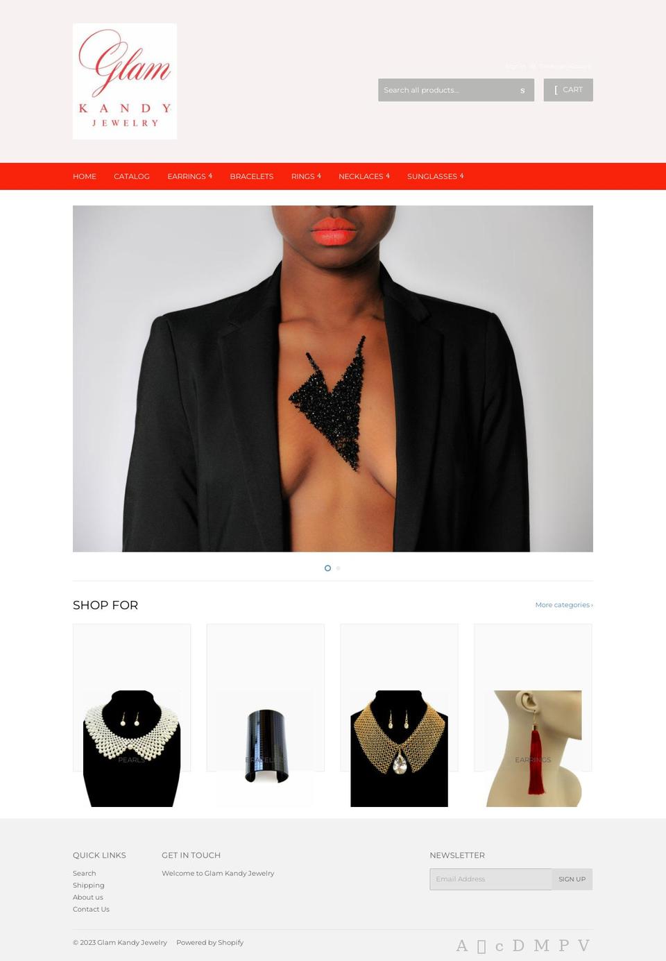 glamkandyjewelry.com shopify website screenshot
