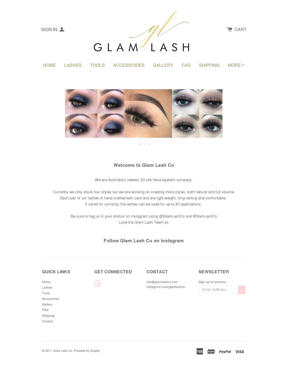 glamlashco.com shopify website screenshot
