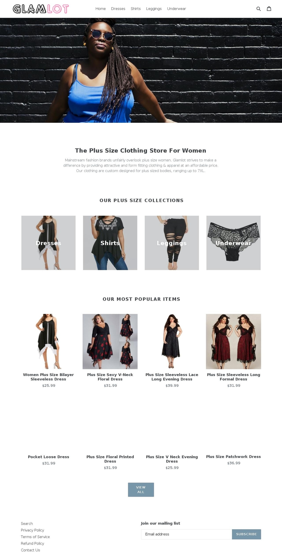 glamlot.com shopify website screenshot