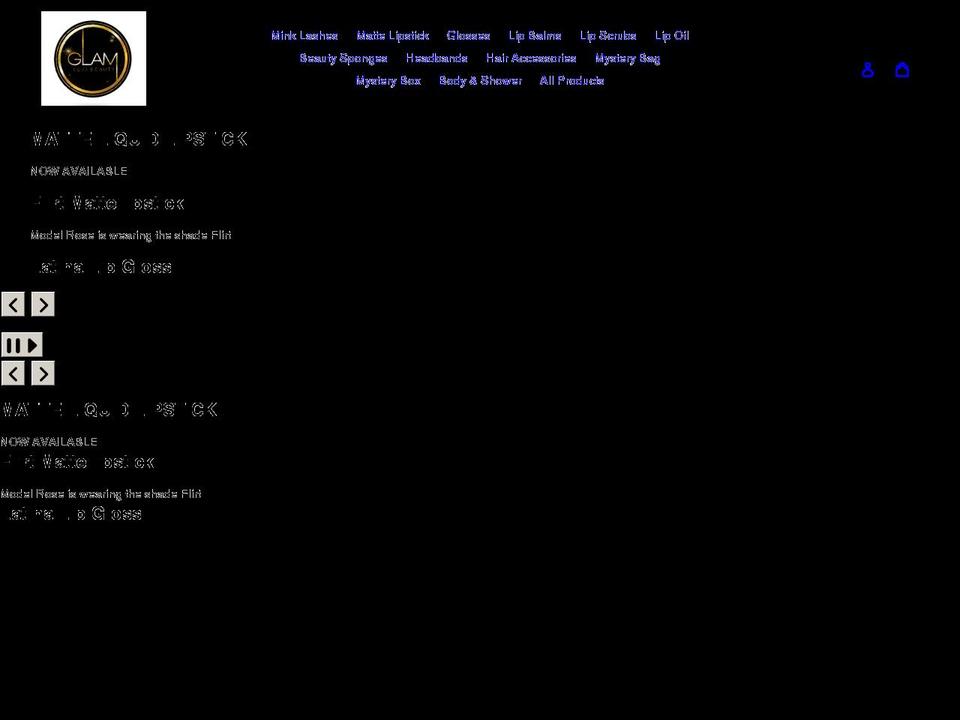 glamluxxbeauty.com shopify website screenshot