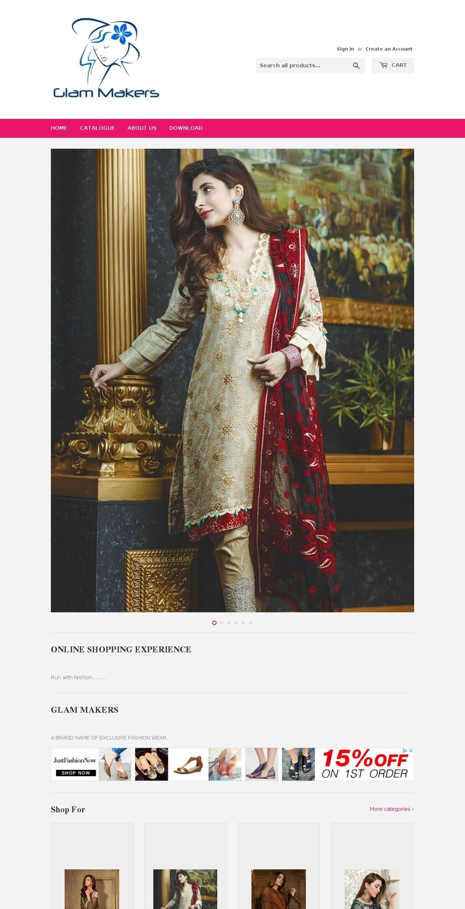 glammakers.net shopify website screenshot