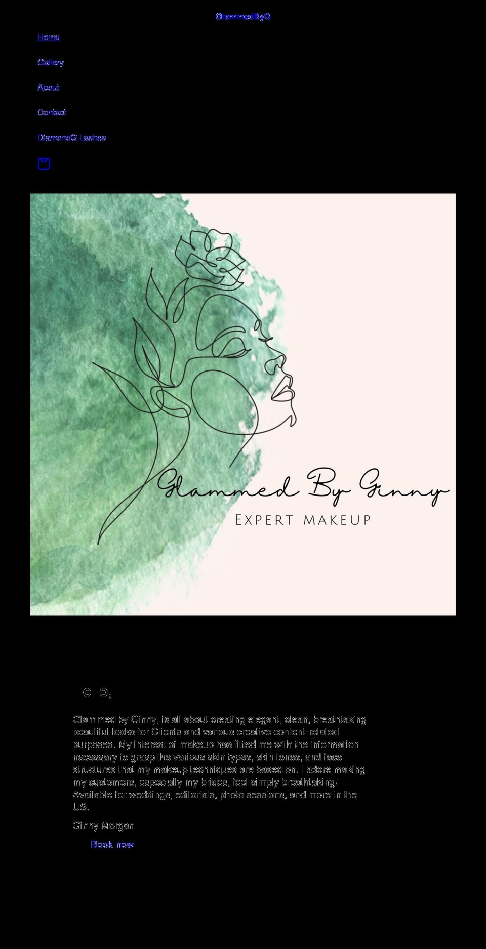 glammedbyg.com shopify website screenshot