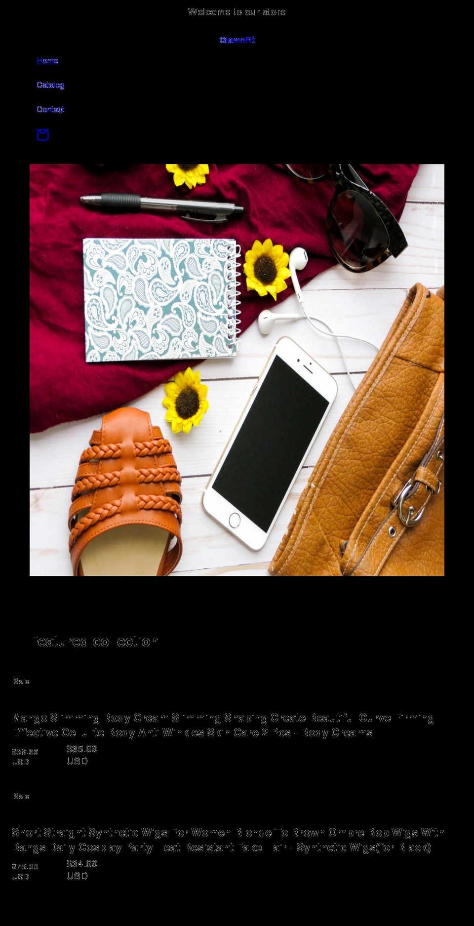glamnfit.com shopify website screenshot