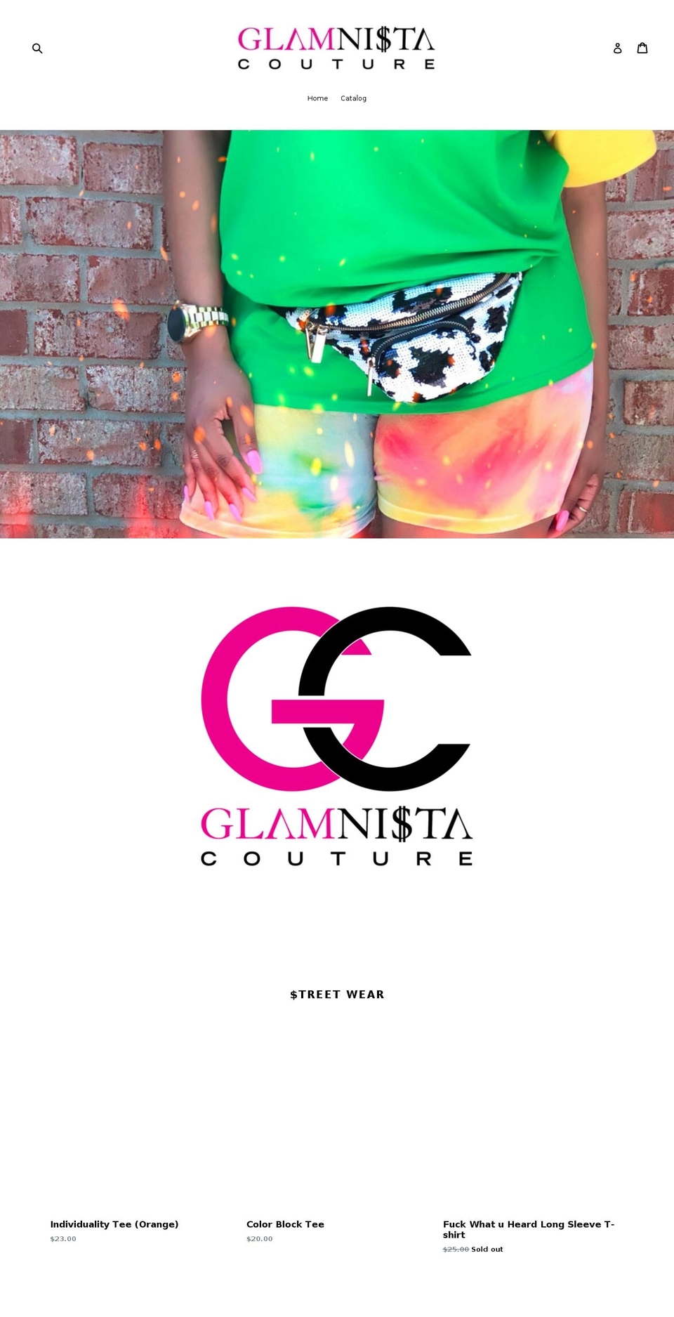 glamnistacouture.com shopify website screenshot