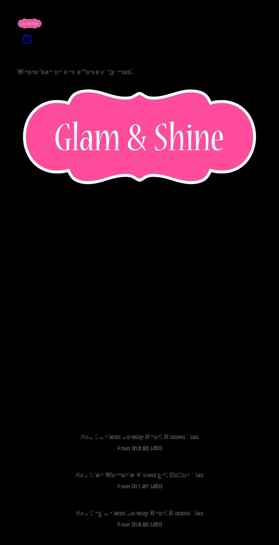 glamnshine.net shopify website screenshot