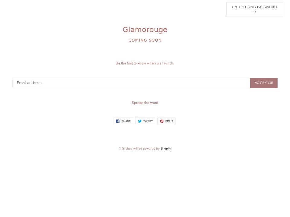 glamorougeme.com shopify website screenshot