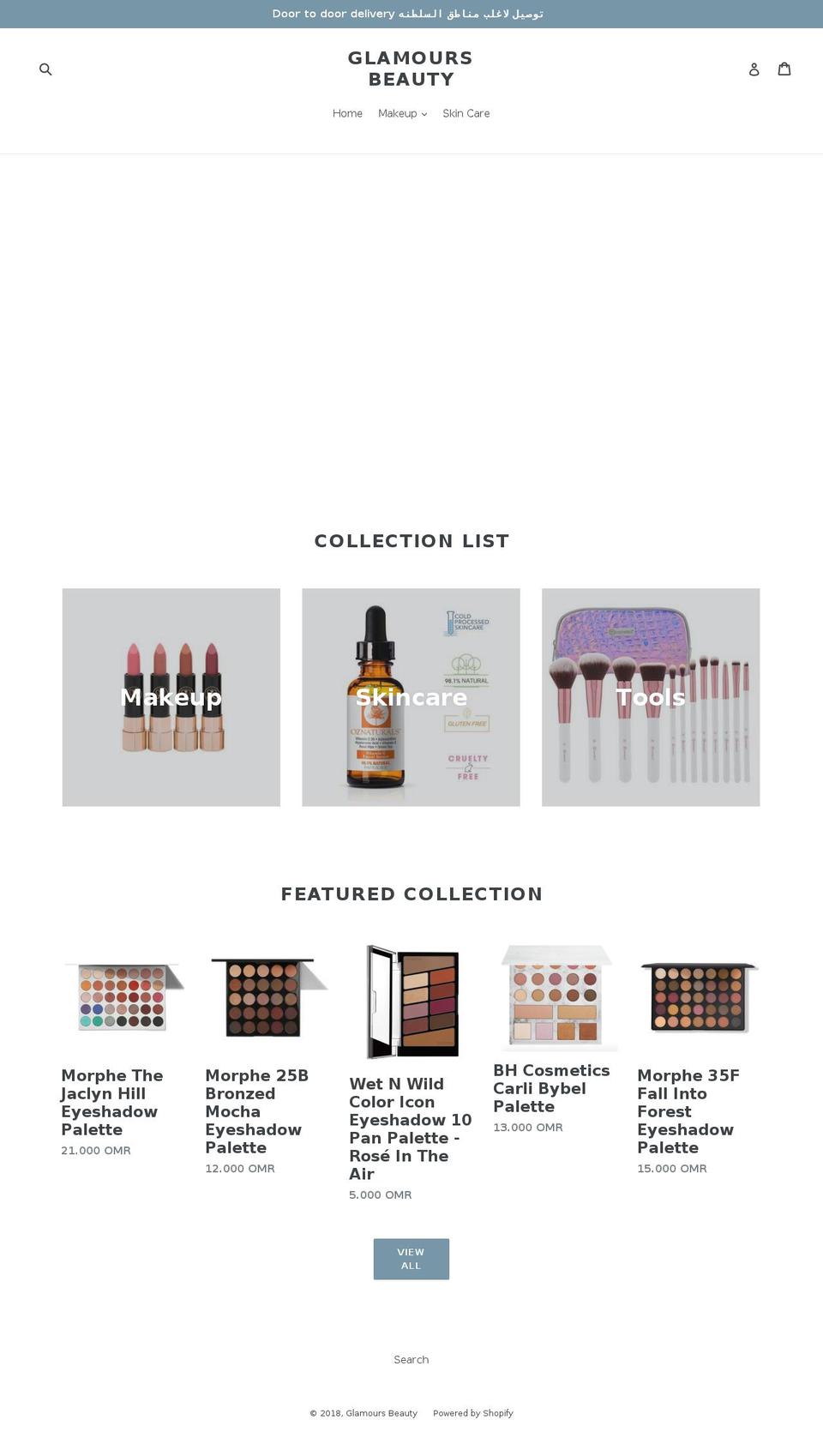 glamorous-beauty.com — Shopify storefront screenshot
