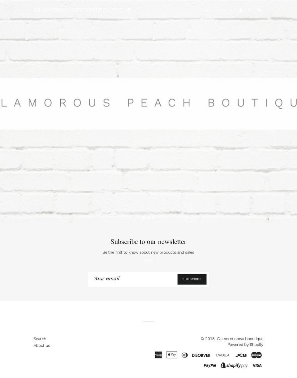glamorouspeachboutique.com shopify website screenshot