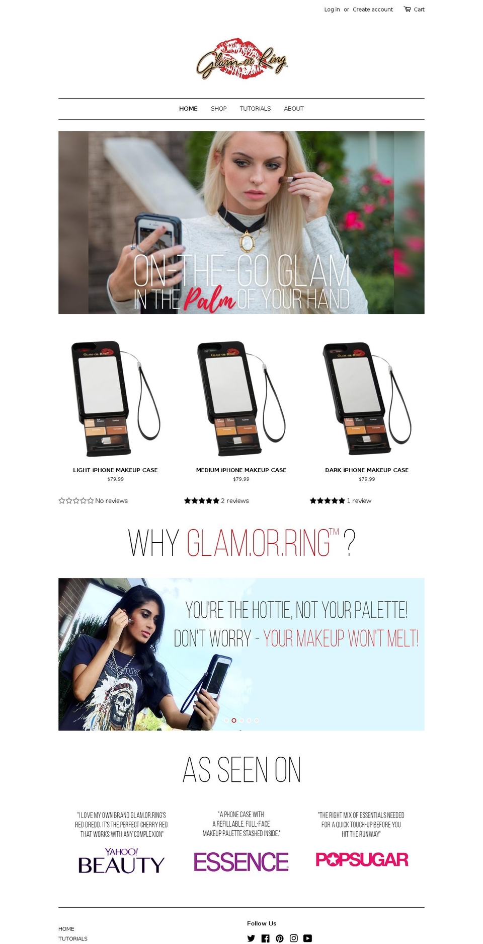 glamorring.com shopify website screenshot