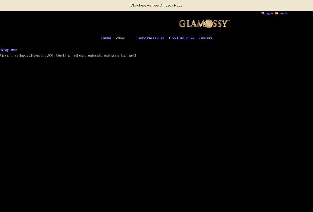 glamossy.com shopify website screenshot