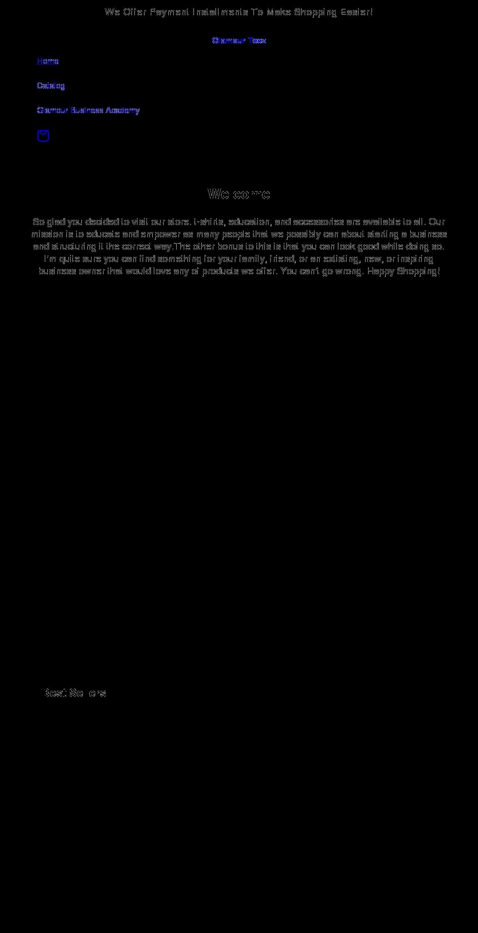 glamour-teezs.com shopify website screenshot