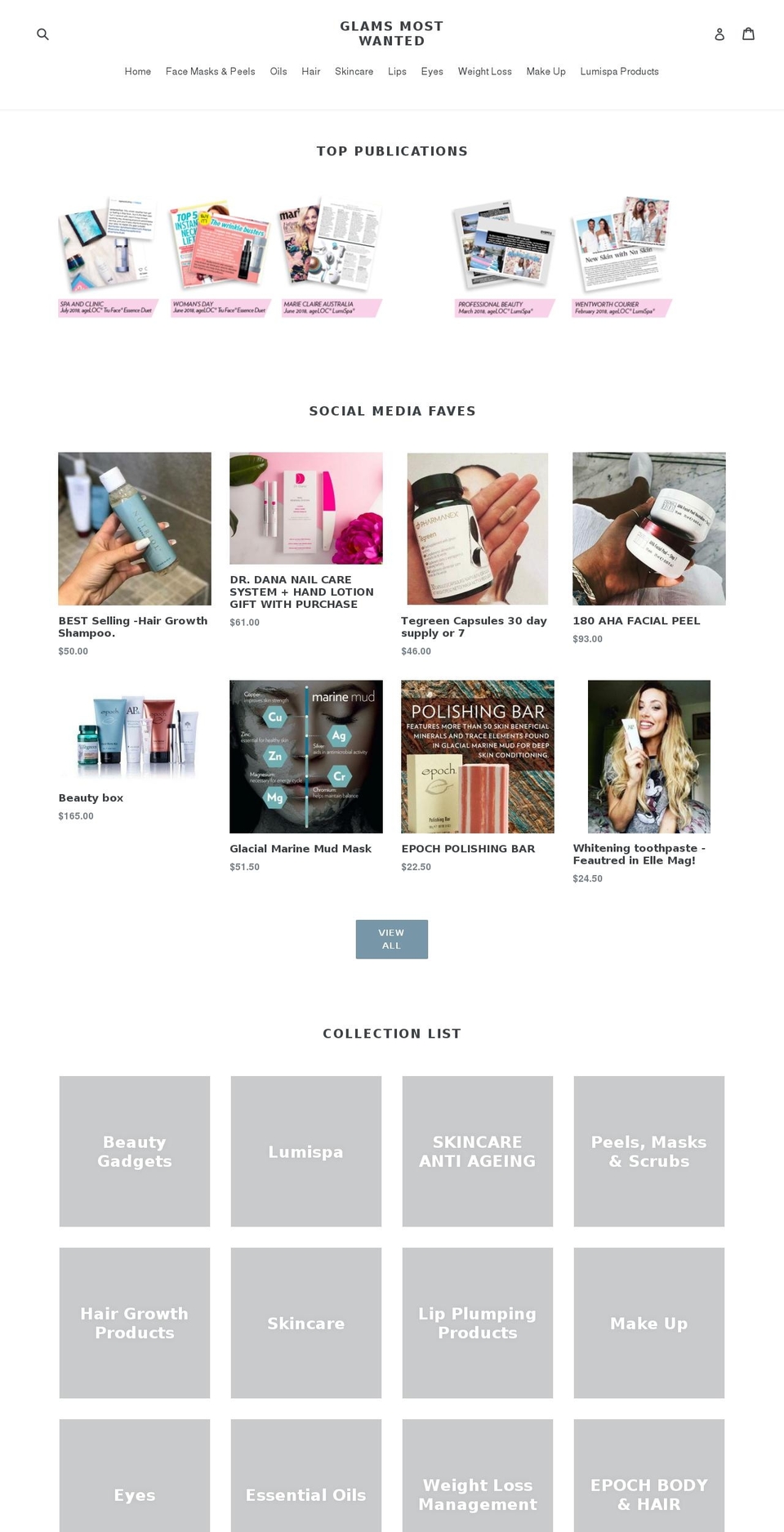 glamour2u.com — Shopify storefront screenshot