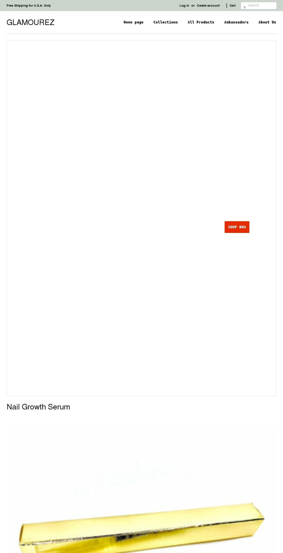 glamourez.com shopify website screenshot