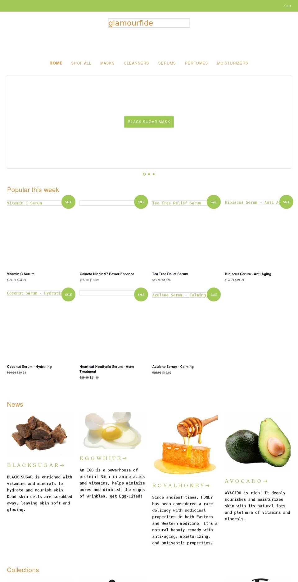 glamourfide.com shopify website screenshot