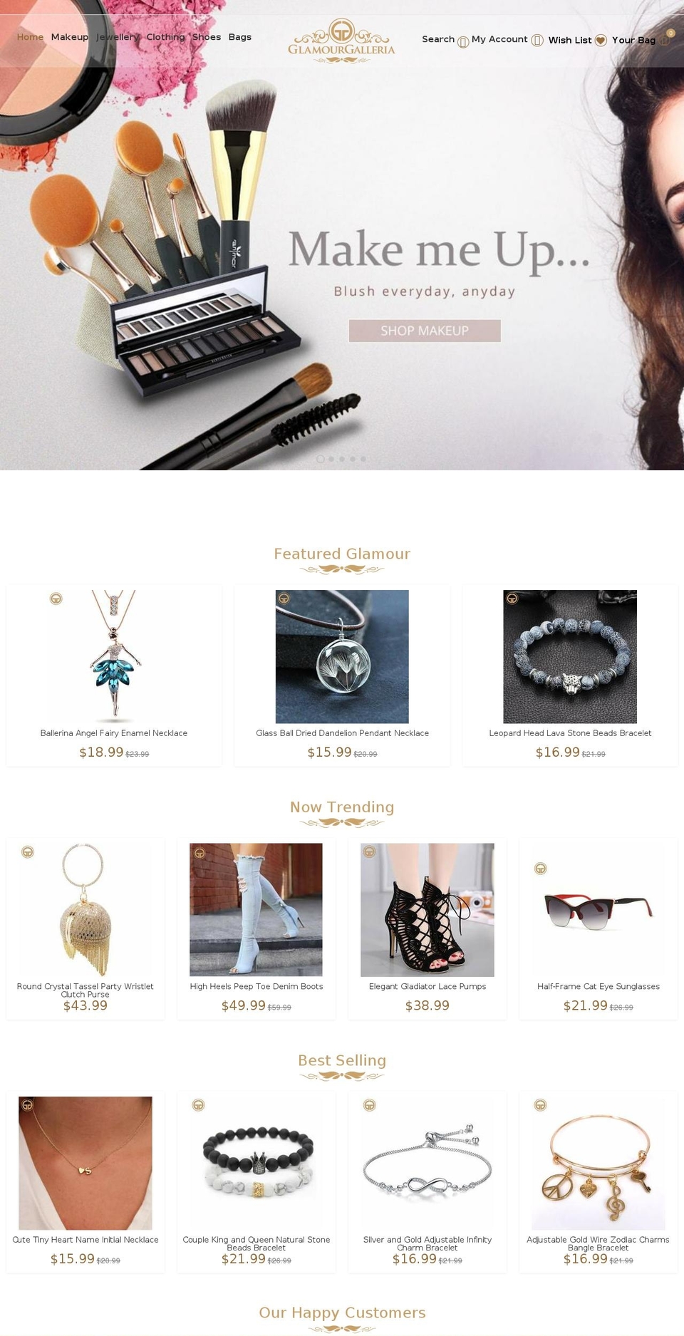 glamourgalleria.com — Shopify storefront screenshot
