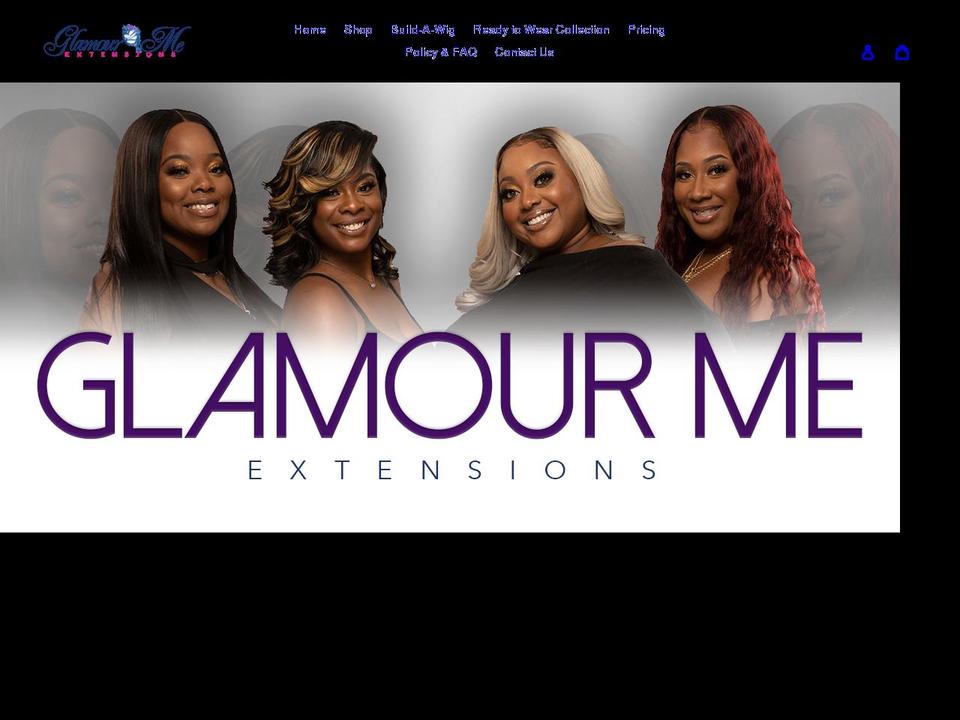 glam Shopify theme site example glamourmeextensions.com