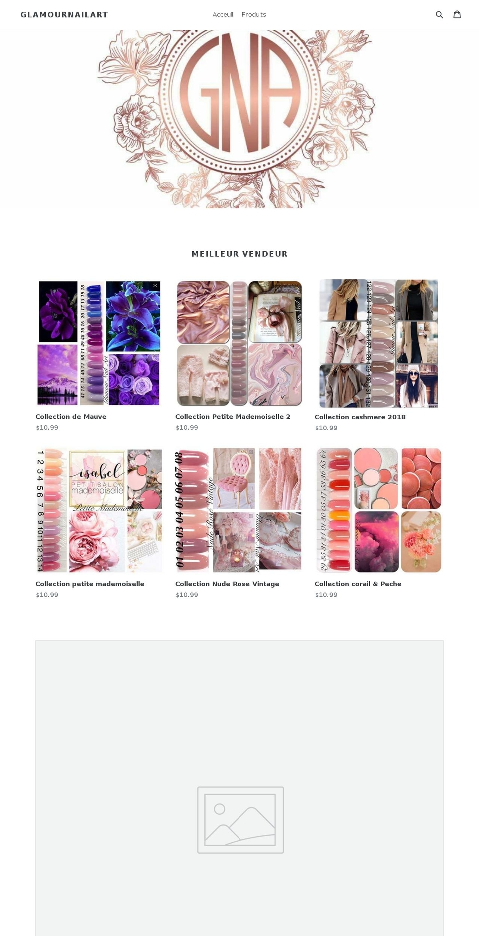 glamournailart.com shopify website screenshot