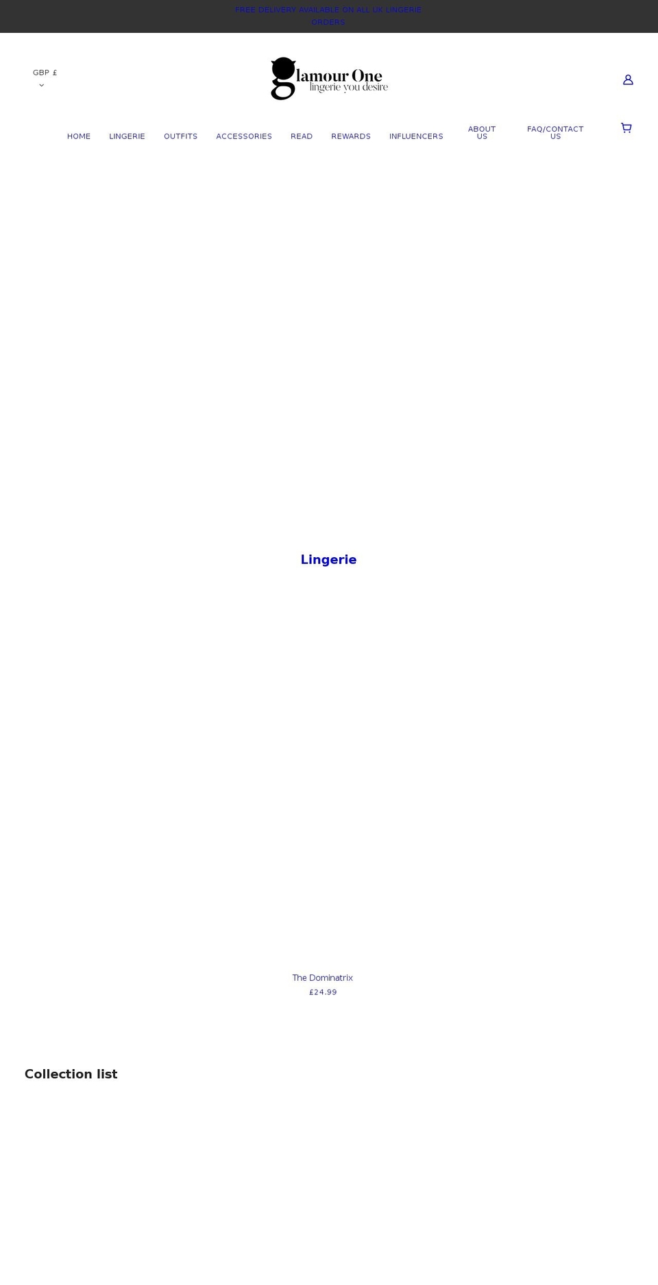 glamourone.com shopify website screenshot