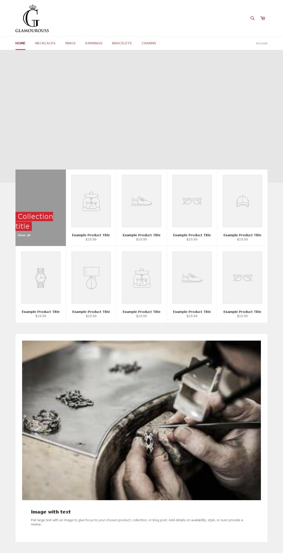 glamourouss.com shopify website screenshot