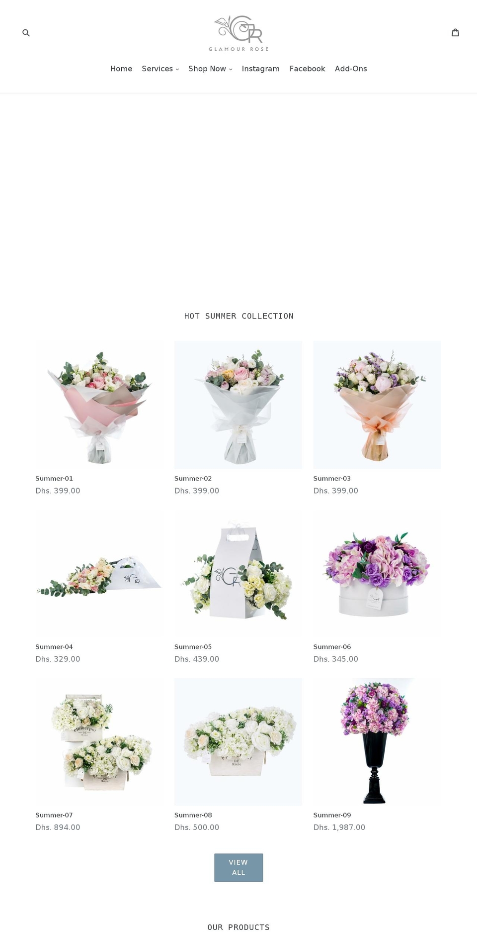 glamourrose.net shopify website screenshot