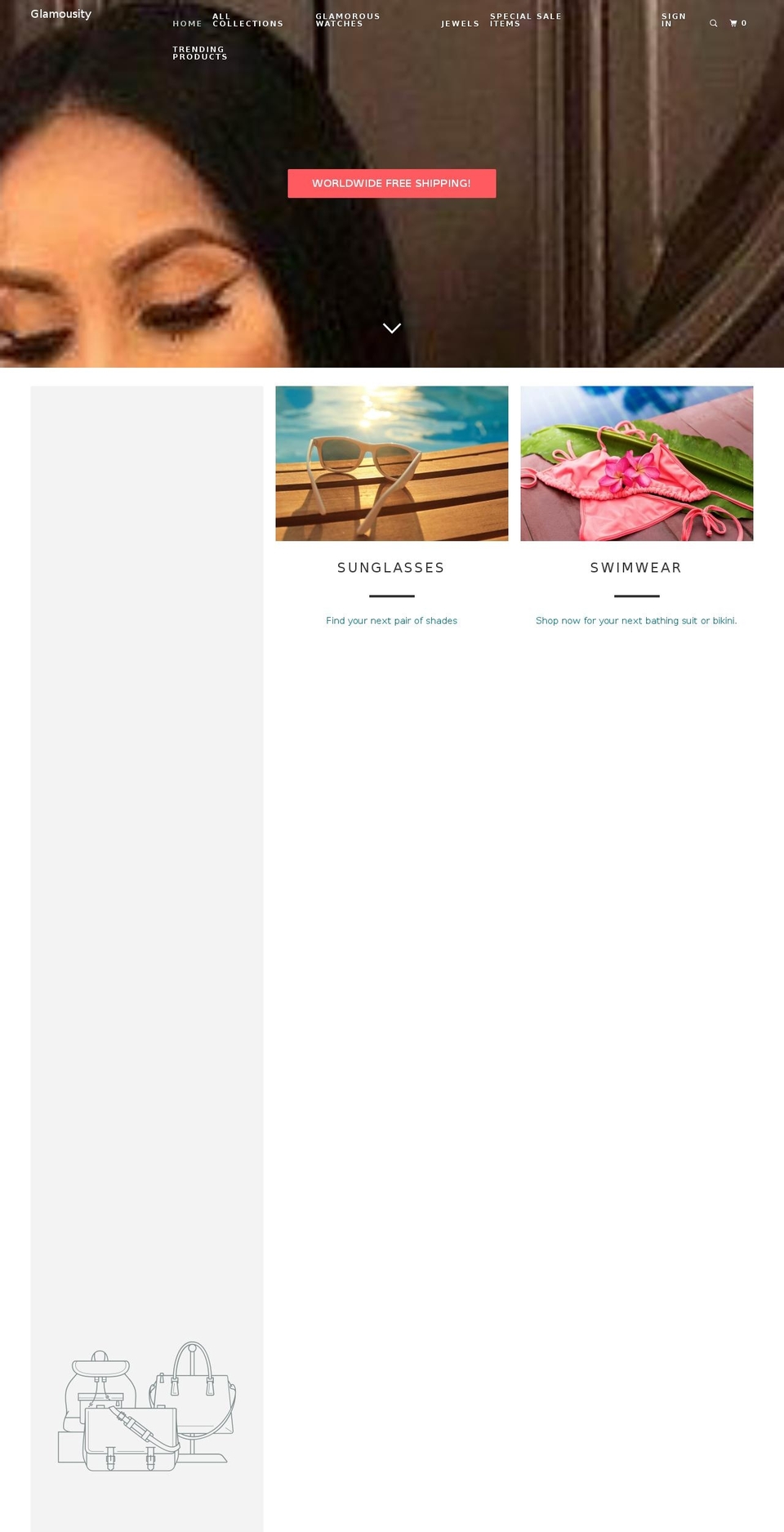 glamousity.com — Shopify storefront screenshot