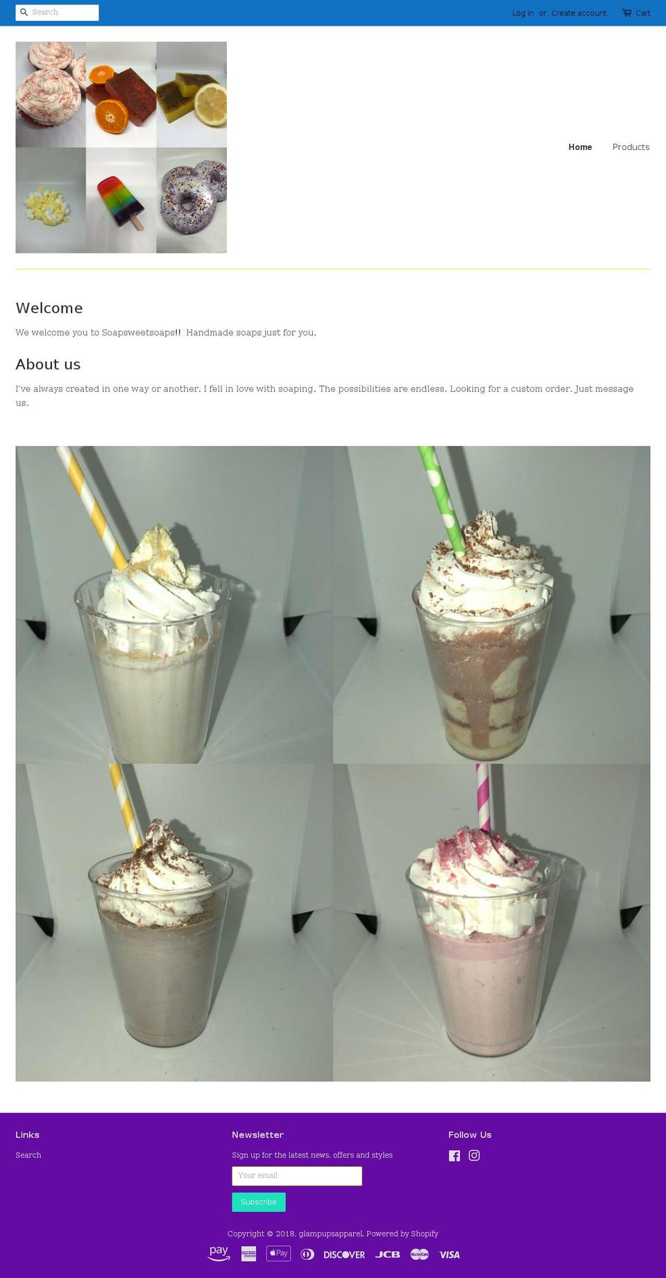glampupsapparel.com — Shopify storefront screenshot