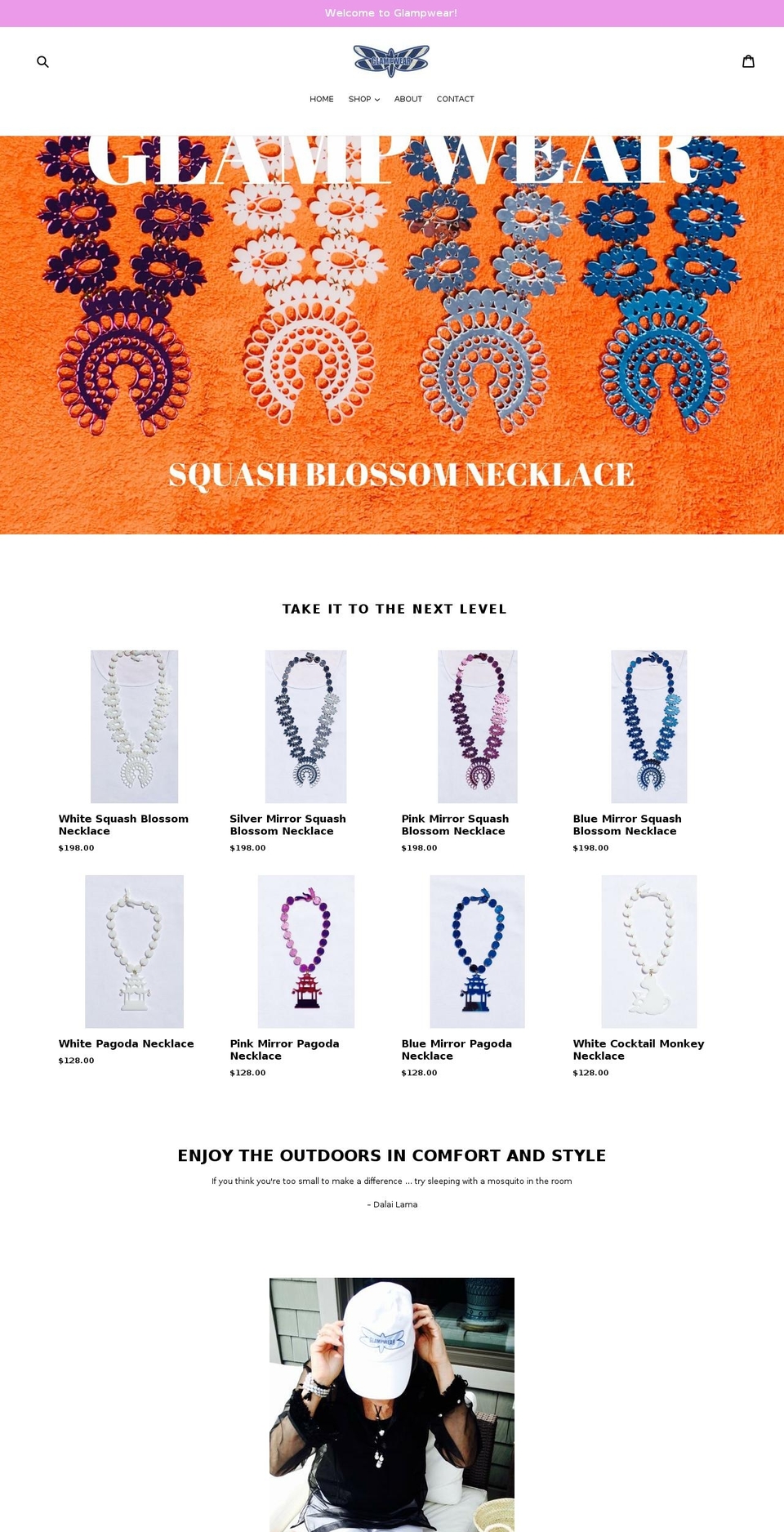 glampwear.com shopify website screenshot