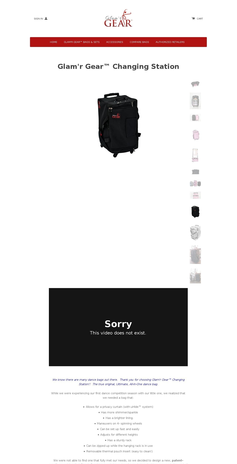 glamrgear.com shopify website screenshot